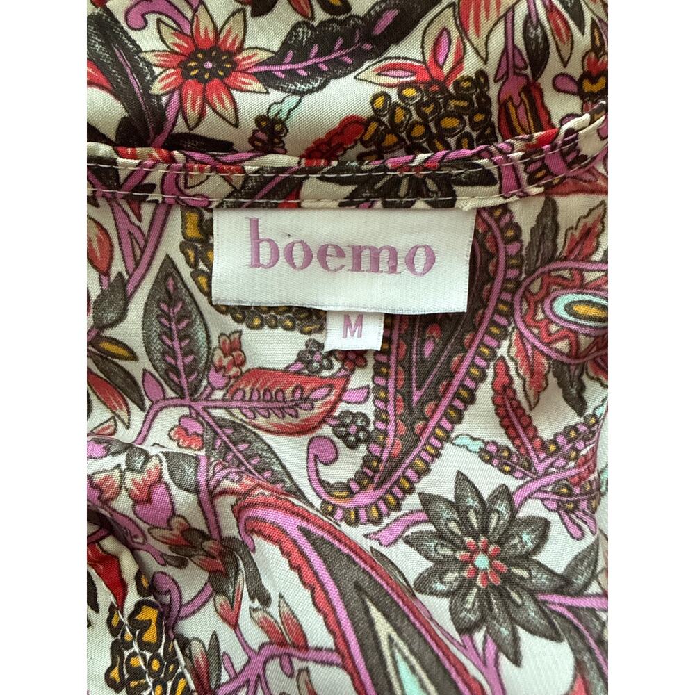 Anthropologie Boemo Boho V-Neck Floral Bell Sleeve Maxi Dress Size Medium - Picture 8 of 9